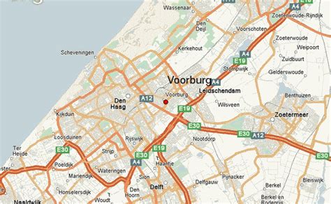 Plattegrond van Voorburg met de locatie van de praktijk gemarkeerd