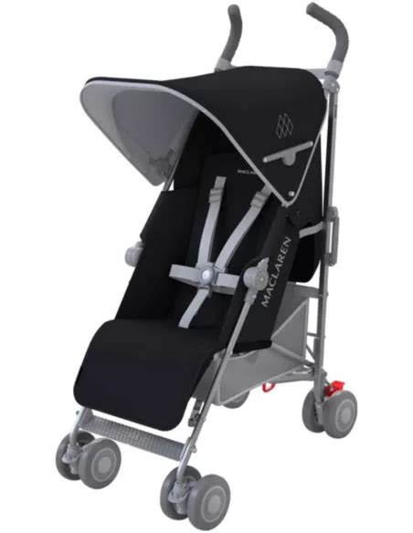 Gedetailleerde foto van de Maclaren Quest Buggy, met nadruk op de vouwmechanisme en vering