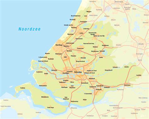 Kaart van Zuid-Holland Zuid met locaties van Jong JGZ