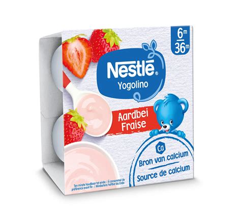 Afbeelding van de verpakking van Nestlé Yogolino aardbei.