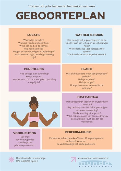 Voorbeeld van een geboorteplan opgesteld door een stel