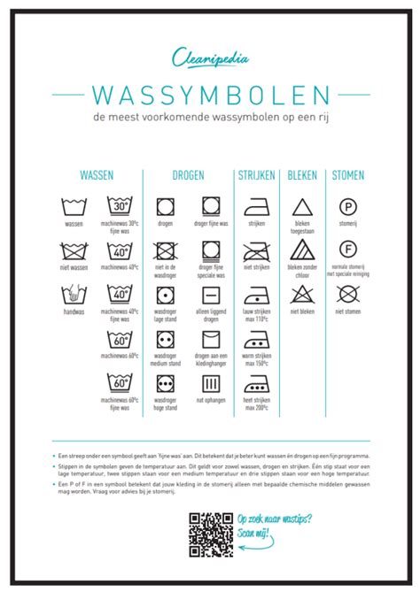 Illustratie van de wasinstructies voor de stoffen zitting