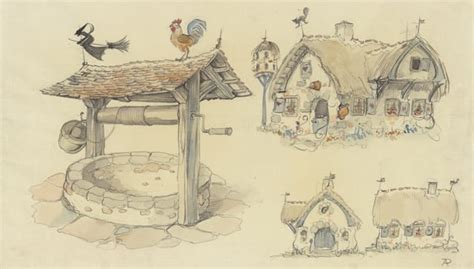 Schets van Anton Pieck van een pratende vuilnisemmer