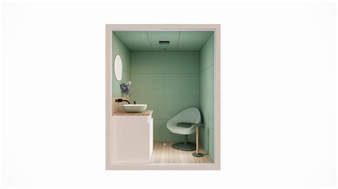 Illustratie van een goed ingerichte kolfruimte met comfortabele stoel, tafel en stopcontact