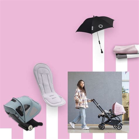 Showroom met diverse kinderwagens en accessoires