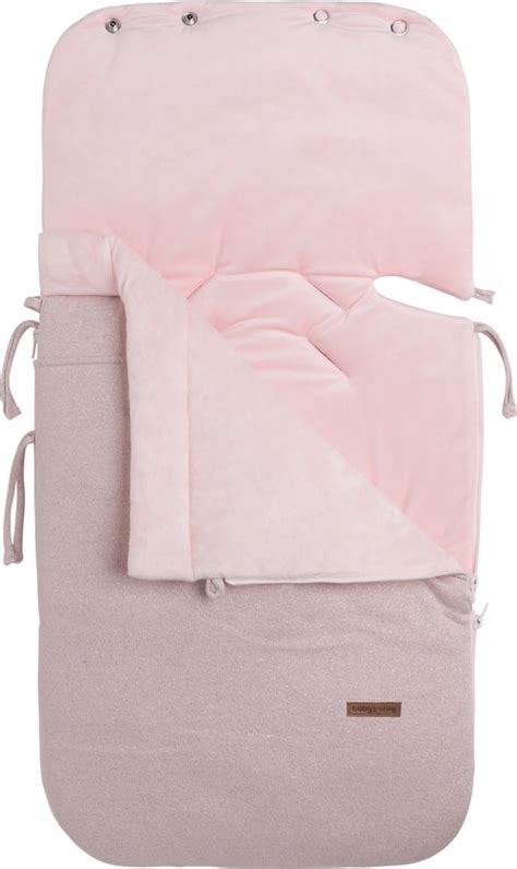 Roze voetenzak met bontdetail voor baby's