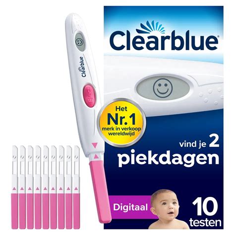 Illustratie van de Clearblue Ovulatietest houder en teststrip