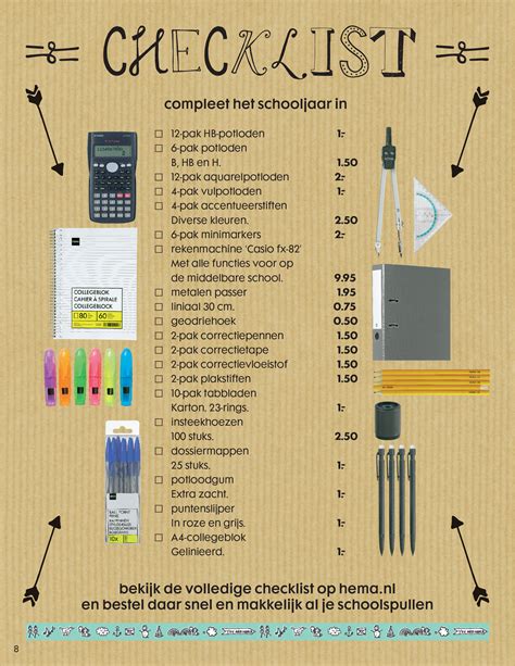 Lijst met benodigdheden voor een baby, zoals een kinderwagen, wiegje en babykleding.
