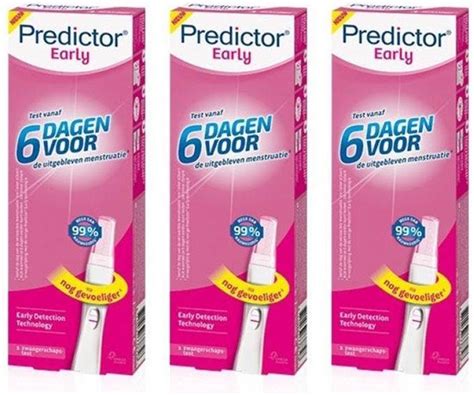 Grafiek die de gevoeligheid van de Predictor Early zwangerschapstest vergelijkt met eerdere versies.