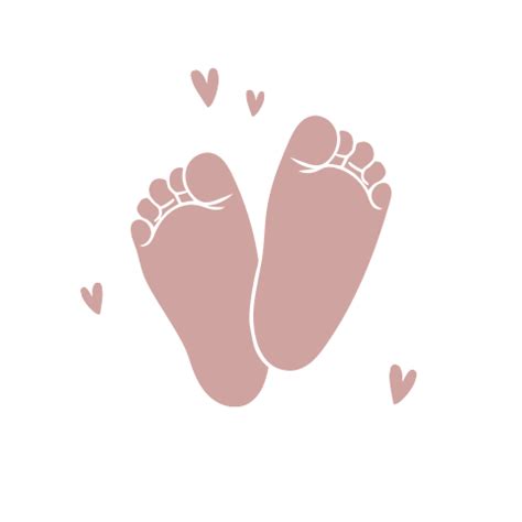 Illustratie van babyvoetjes en -handjes