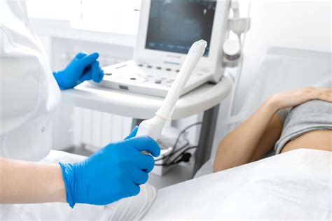 Vaginale echografie om follikels in de eierstokken te visualiseren