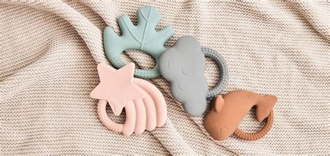 Een selectie van siliconen bijtringen