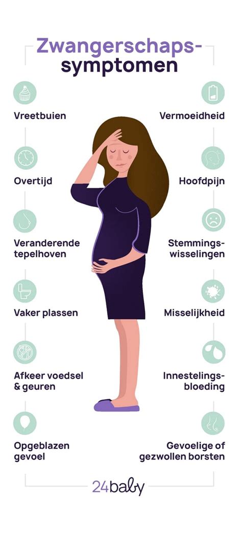 infographic met zwangerschapssymptomen