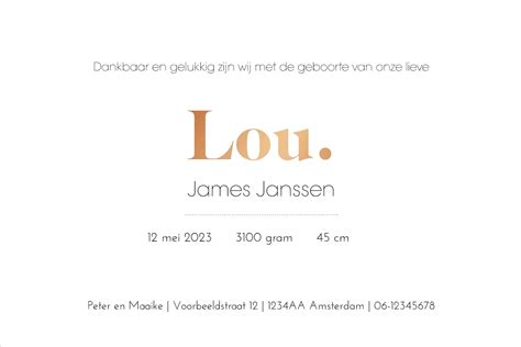 Voorbeeld van een gedetailleerde prijscalculator voor geboortekaartjes.