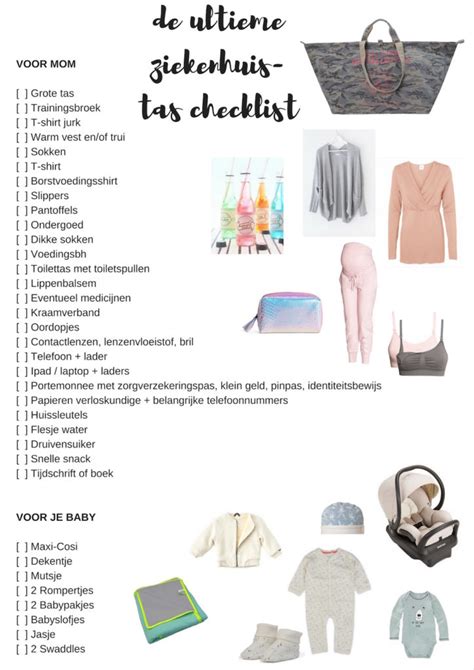 Checklist voor de ziekenhuistas.
