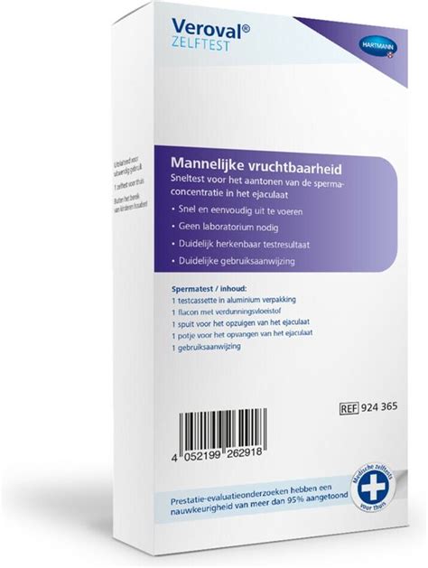 Schematische weergave van de Veroval Zelftest Mannelijke Vruchtbaarheid