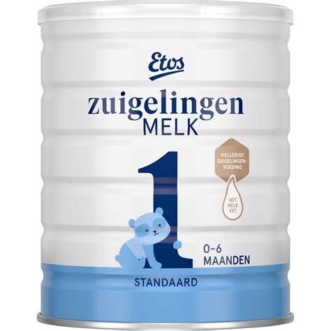 Illustratie van een babyfles met Etos Zuigelingenmelk Standaard 1