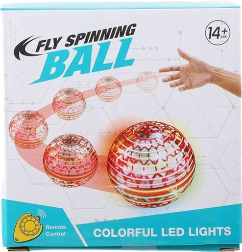 Illustratie van een zwevende UFO-bal met gekleurde LED-verlichting