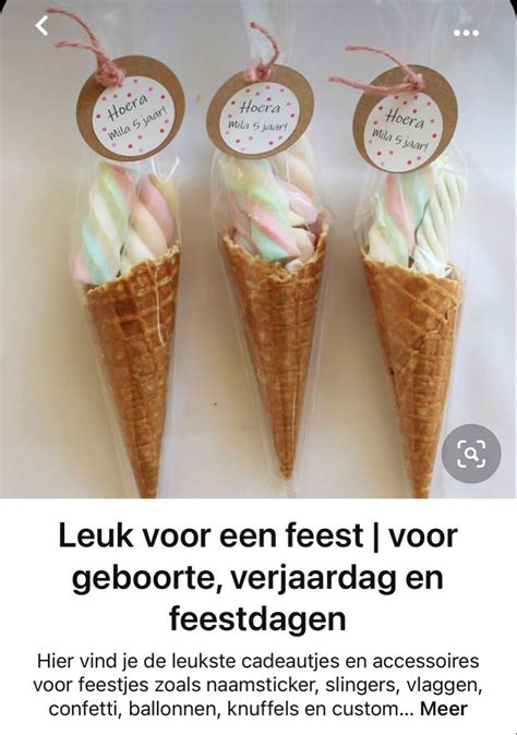 Illustratie van verschillende geboorte traktaties voor de opvang, zoals bellenblaas, fruitspiesjes en rozijnendoosjes.