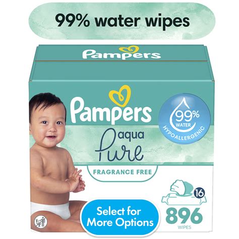 Illustratie van de ingrediënten van Pampers Aqua Pure