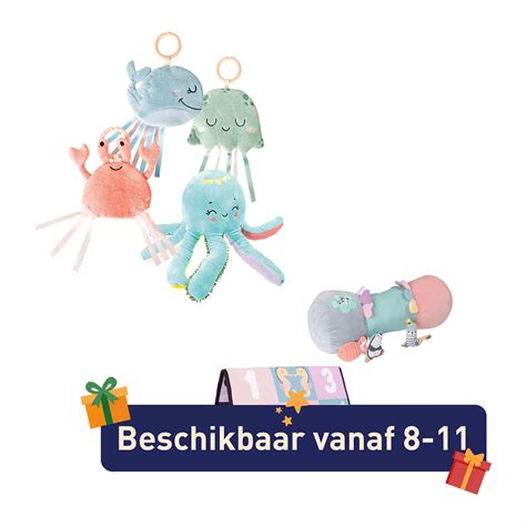 Diverse soorten speelgoed voor in een babybox