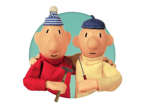 Illustratie van Buurman en Buurman die aan een klus werken.