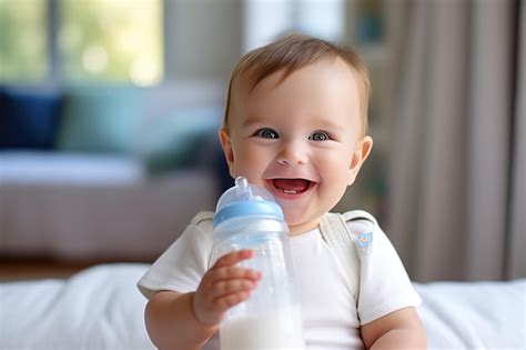 baby met flesje melk