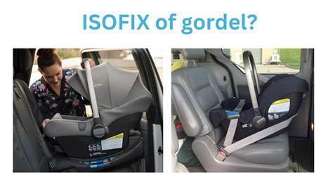 Vergelijkingstabel van Isofix en autogordel bevestiging
