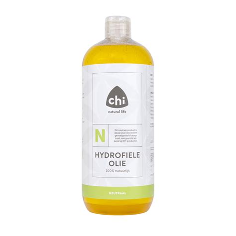 Illustratie die de transformatie van hydrofiele olie naar een melkachtige substantie bij contact met water toont