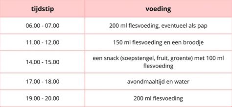 Overzicht van een gebalanceerd voedingsschema voor baby's vanaf 8 maanden oud