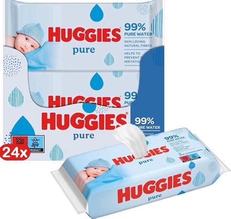 infographic die de natuurlijke ingrediënten van Huggies Pure babydoekjes visualiseert