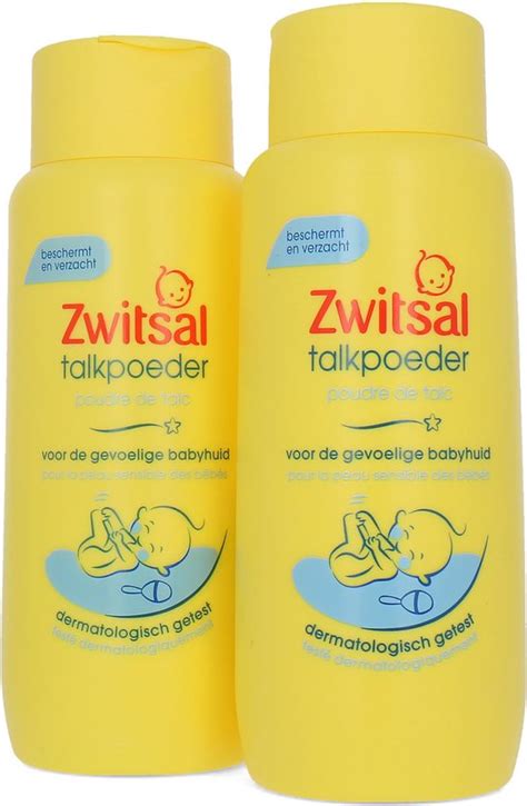 Infographic met de ingrediënten van Zwitsal Talkpoeder en hun functies