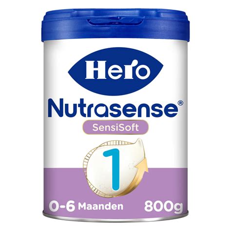 Infographic met de voedingswaarden van Hero Nutrasense SensiSoft Zuigelingenvoeding 1.