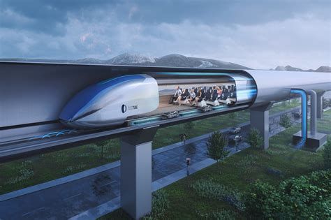 Een model van de hyperloop.