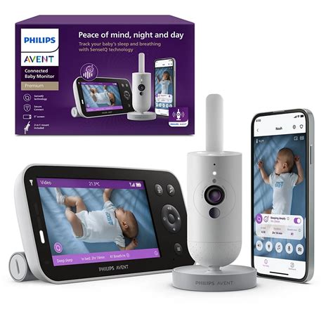 Philips Avent Premium Connected-babyfoon met ouderunit en babyunit