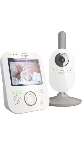 Scherm van de Philips Avent ouderunit met heldere videoweergave