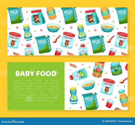 Illustratie van babyvoeding met een waarschuwingslabel