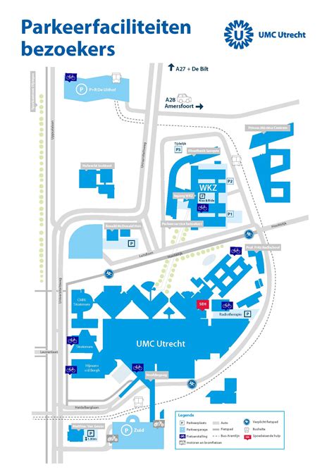 Plattegrond van het WKZ geboortecentrum met aanduiding van de afdeling verloskunde