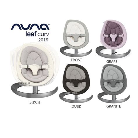 Vergelijking van de Nuna Leaf, Leaf Curv en Leaf Grow modellen, met focus op frame en extra's.