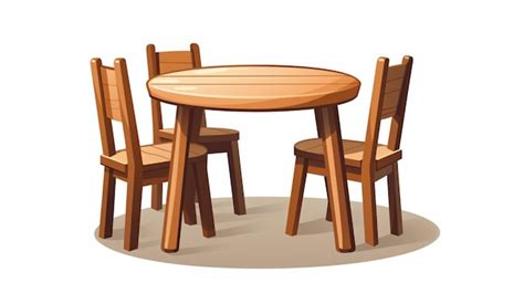 Illustratie van de eenvoudige montageprocedure van de tafel en stoelen