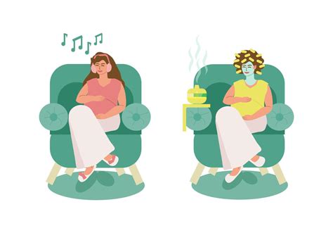 Illustratie van een vrouw die ontspant met een kop thee, symbool voor self-care