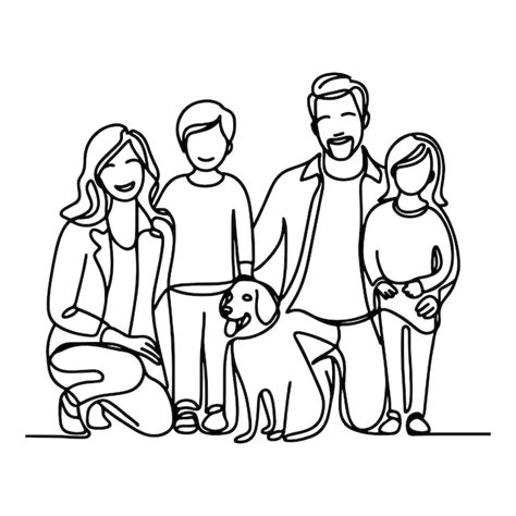 Illustratie van een gezin met een baby en een ambtenaar van de burgerlijke stand die een document ondertekent.