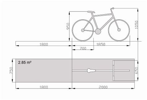 Schema met afmetingen en vereisten voor fietsparkeerplaatsen