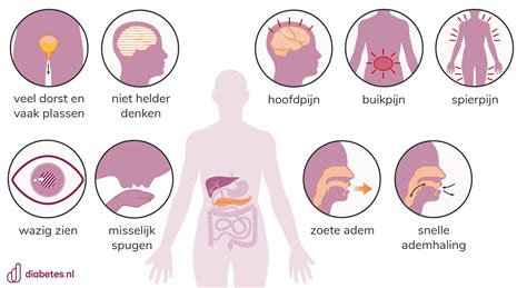 Schema met symptomen van hersenvliesontsteking