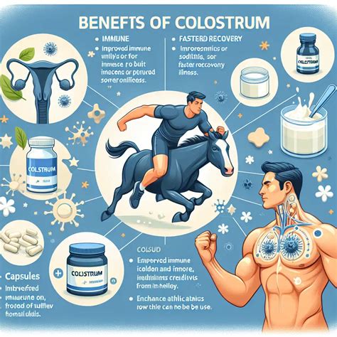 Infographic met de voordelen van colostrum voor het immuunsysteem en sporters