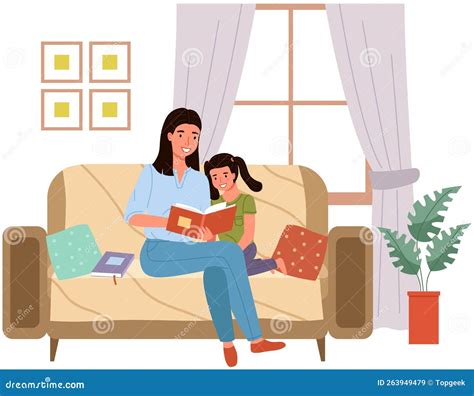 moeder ontspant op bank met boek terwijl kinderen spelen