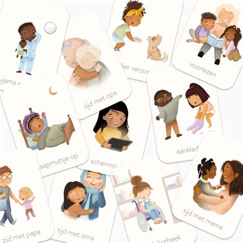 Illustratie van een gestructureerd dagritme voor een baby van 9-12 maanden