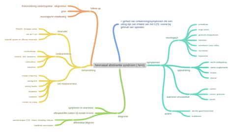 Infographic die de symptomen van Neonataal Abstinentie Syndroom (NAS) weergeeft.