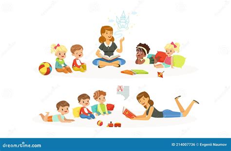 kinderen luisteren naar een voorleesmoment