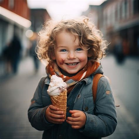 Een kind dat geniet van een kleurrijk laagjeshuis ijsje